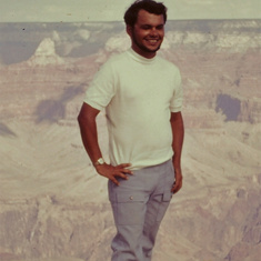 Steve in August, 1970, on a trip to the Grand Canyon.