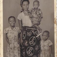 Esther w kids Christy, Ngozi, Chukwuma