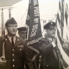 Dad & Grampy St. Hilaire marching in the Memorial Day Parade in Winthrop - 1978