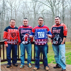 Ugly Christmas sweaters for the boys
