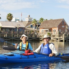 Dad and Lucie kayaking. This pic made the cover of The Villages Magazine.