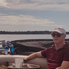 September 2019 pontoon cruise with Stephen, Selah, Sarah, Dennis, Lisa, Mike & dogs