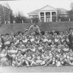 Steve and Amherst Rugby mates Fall 1980