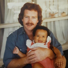 Stephen and his niece Christine Marie at the end of May, 1981.