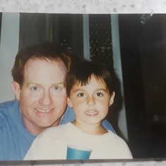 Uncle Stephen & nephew Gabriel 1996