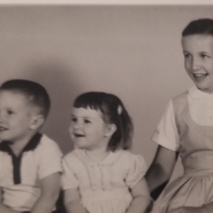 Stephen, Denise, Mary in May 1961