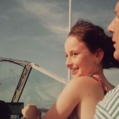 Cait and Dad boat