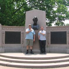 Gettysburg with his son