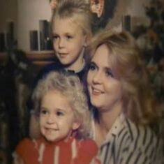 Steve with his sister and mother.