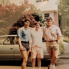 Steve, Doug & John in front of 60 Rumsey Ave, Yonkers NY, back in 1989.
