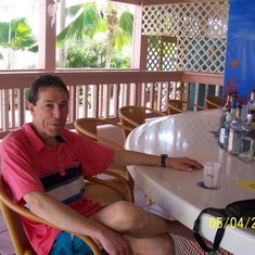 Steve relaxing in Aruba
