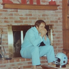 Dad playing the harmonica. He loved the Cowboys...Dallas Cowboys that is.  Sorry poke fans, Steve Lane was a Sooner fan.