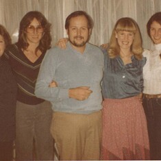 1982, last photo of same cousins.  Debbie, Julie, Steve, Wendy, Becky.