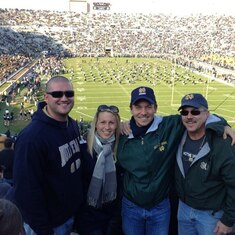 Jeff, Ashley, Taylor, & Steve at Notre Dame game
