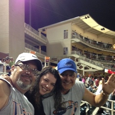 Dad Stef and uncle Jules at an Isotopes game 