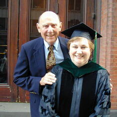 Steve at his daughter, Veronica's commencement ceremony for her Au.D.