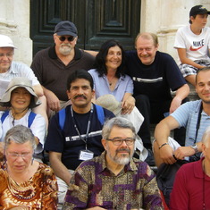 Meeting in Dubrovnic, Croatia in August 2012. Jarmo Rusanen (Finland) is the first guy on the right from Steve, between them is prof. Borna Fuerst-Bjeliš from Croatia.