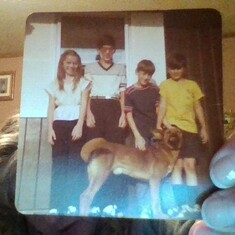 Me, Joe, Steve, Scotty and King our dog