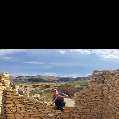 At the cliff dwellers in New Mexico on our way to Texas