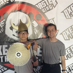 Steven and Daniel axe throwing ♥️