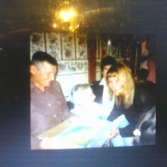 OUR BIRTHDAY PARTY AT SISTERS HOUSE XXXX ME DELIVERING THE CAKE LOL XXX