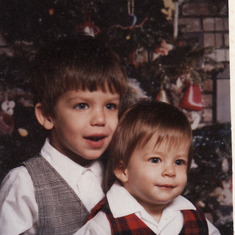Steven and Brian. Ages 3 and 1. I always took them to Kmart for their pictures, the one at 13 and Little Mack, since closed. The woman who worked there, well I saw her at Walmart photo, the one near I-94. She actually recognized me and I told her about al