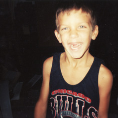 Steve loved basketball. Toothless in 1994.