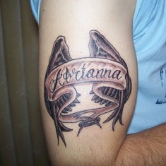Close up of the tattoo he got on that Monday, 6-15-10. He already knew his plan as we later discover