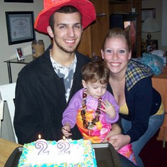 Steven and Elise, the parents of Abrianna Renee Gusmano. Steve's 22nd and final birthday.