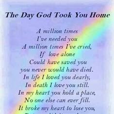 the day god took you home