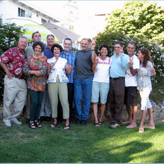This photo was taken at a (partial) Family Reunion in 2008 at Raymond Carpenter's house in Berkeley, CA. Steve is on the left, John is in the middle, next to Raymond. Charlie is in the back with Michael. Next to Steve is Rita. Then Elaine, Margot, Walter,