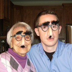 Steven & Grandma The Groucho Twins