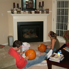 Amy & Steve Pumpkin Carving at Melissa's Place 2006
