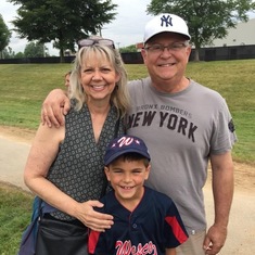 Caden baseball game. 