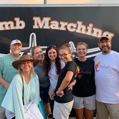 Cheering on the Marching Bombers at the Morton Pumpkin Fest Invitational, September 2019