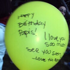 07-26-12 We Release So Many Balloons With
Messages Baby. Your Grandmother