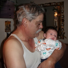 07-27-12 Our Angel With Grandfather, Loving You More Every Day Baby. Your Grandmother