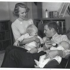 Mom and Dad with Chris and Andy circa 1953