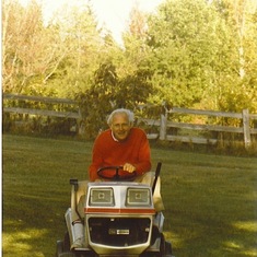 On tractor in Lee 1990's