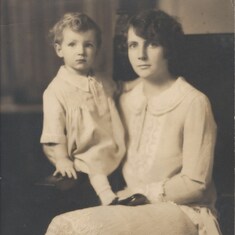 With mother Alice Hall Bartle 1920s