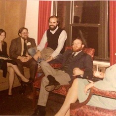 Meg and jims reception,1979,Sturdy,Ed,George and I think Jo on the right