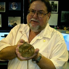 Stu with his astrolabe