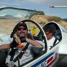 Stu's first flight in a glider. Jeff R. was PIC that day.