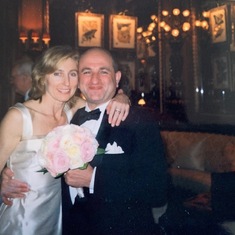 2006 Vanessa Smith and Stuart at our wedding, Villa Feltrinelli, Lake Garda.  That's a happy face!