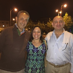 Stuart with friends in Jerusalem 2015