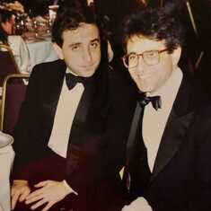 Stuart and friend Jimmy Obadia at my wedding in Milan, June 1984