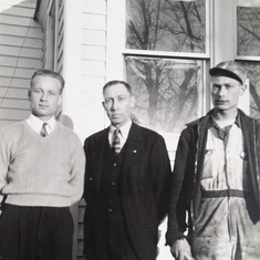 Stub with father Joseph and older brother Mickey, c. 1942