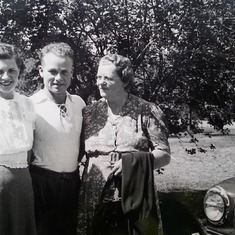 Stub with Aunt Hilda and ? Lila (Hilda's daughter)