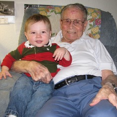 Edison with Great-Grandpa