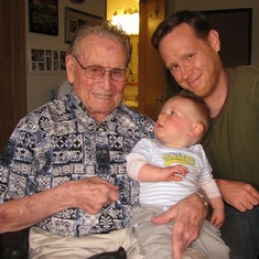 Edison with Great-Grandpa
